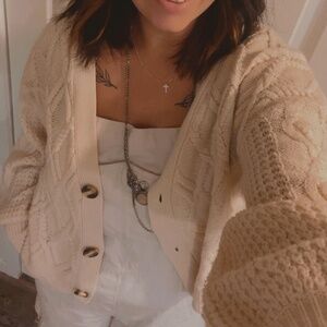 Planet gold cardigan